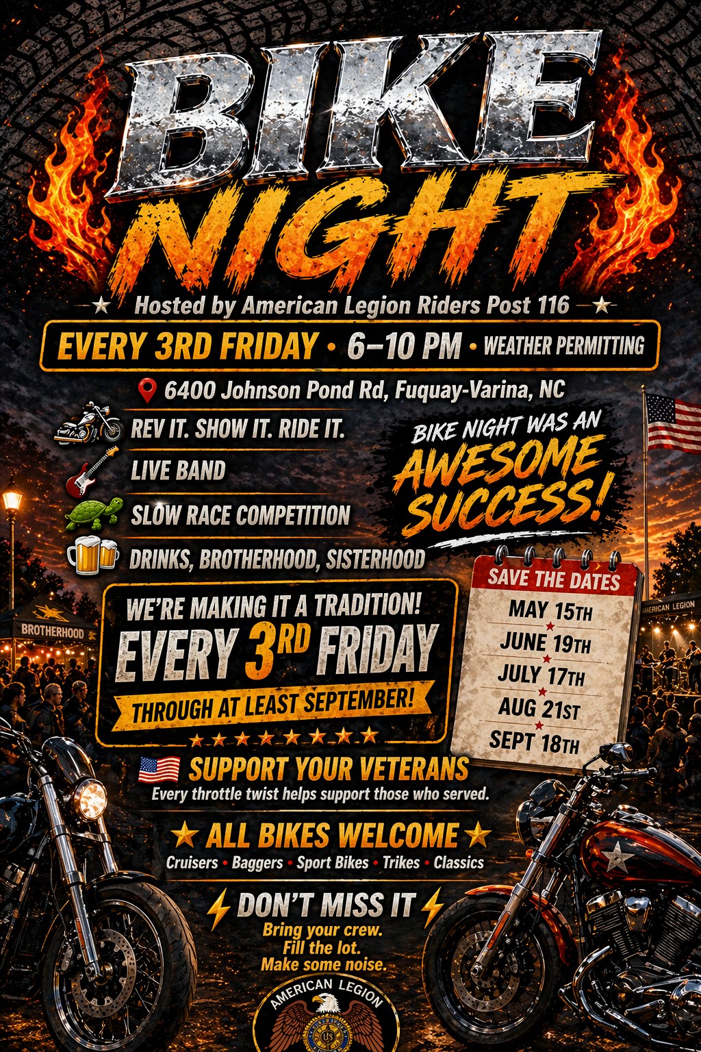 2026 American Legion Bike Night